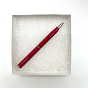COACH Vintage Sleek Red Ballpoint Pen with Silver Accents